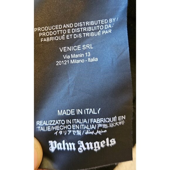 Palm Angels Shirt Mens Small Black Classic Logo Oversized Streetwear Tee - Picture 11 of 12